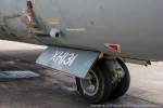 PR.9 XH131, Marham, 2006. Nose gear. Leg is light blue grey, bay, door interiors and mudguards are white, wheels are silver.