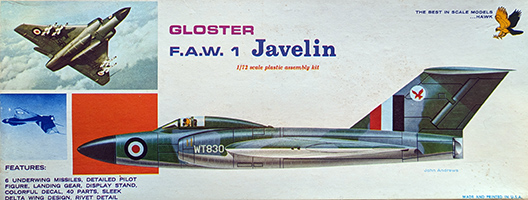 Hawk Javelin FAW.1 initial release box