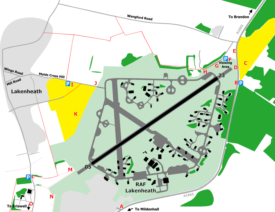 RAF Lakenheath viewing locations