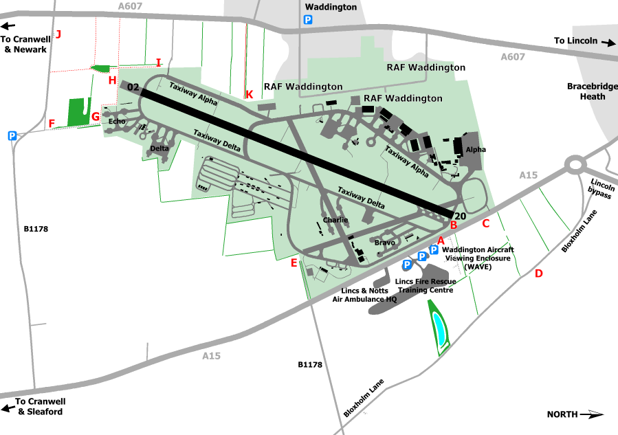 RAF Waddington viewing locations